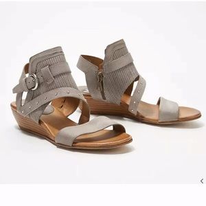 Miz Mooz Demi-Wedge Sandals Size 40 9 9.5 Gray